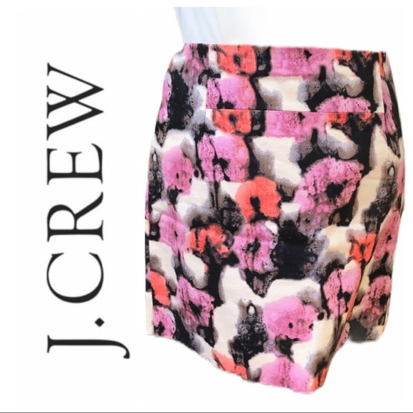 J Crew Floral Mini Skirt Size 4 - Picture 1 of 10